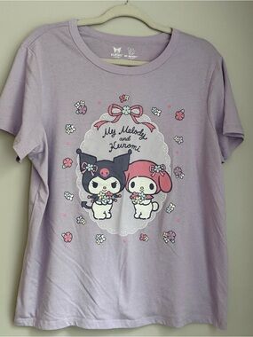 Hybrid Apparel Lavender My Melody & Kuromi Graphic Tee